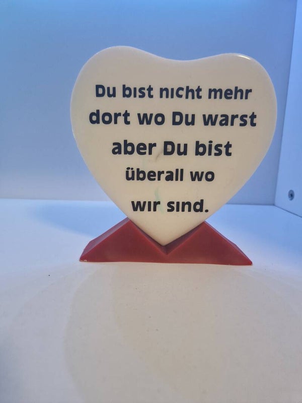 Herz Aufsteller Freundschaft Variante 3 Transparent