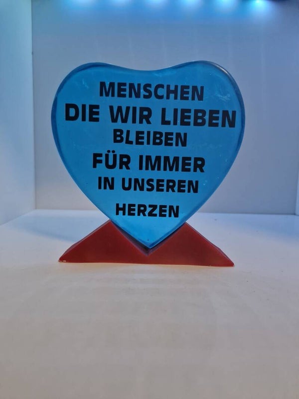 Herz Aufsteller Freundschaft Variante 4 Transparent