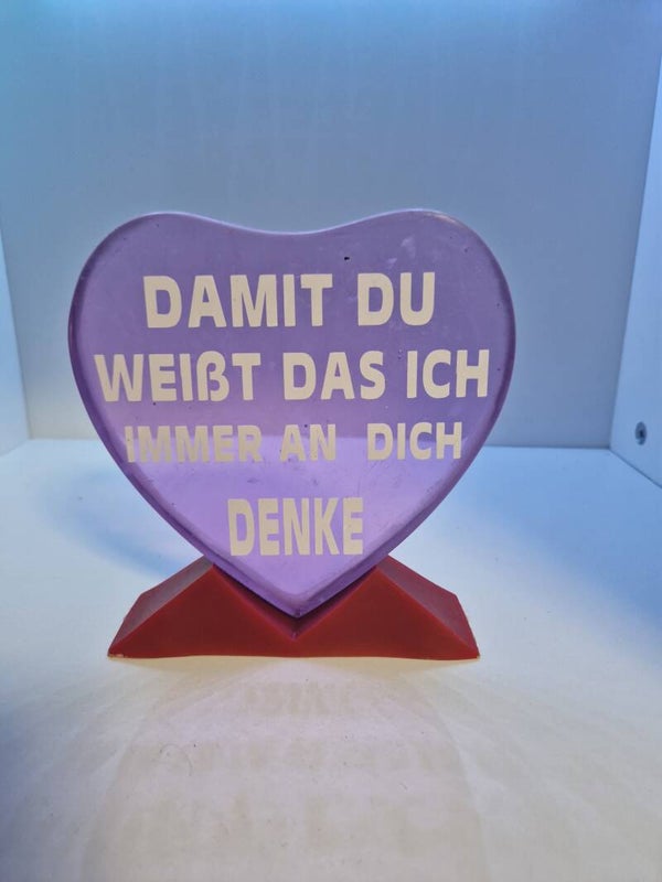 Herz Aufsteller Freundschaft Variante 6 Metallic Farben