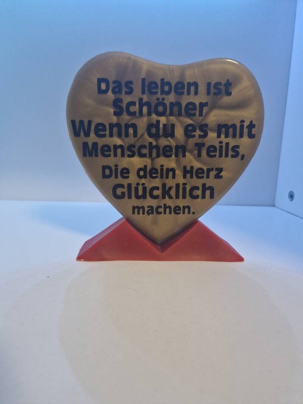 Herz Aufsteller Freundschaft Variante 7 Metallic Farben