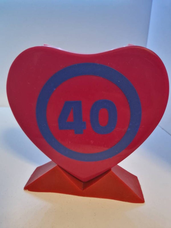 Mieten Herz Aufsteller Geburtsjahr 40 Variante 1 Metallic Farben