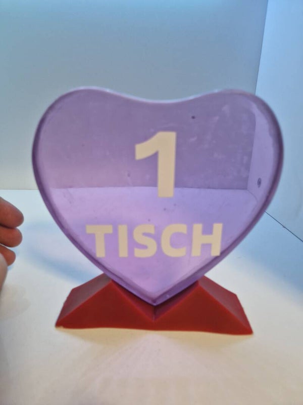Herz Aufsteller Tisch 1 Variante 1 Vollfarben