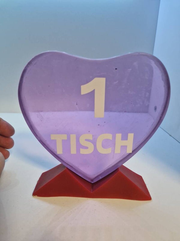 Herz Aufsteller Tisch 1 Variante 1 Transparent