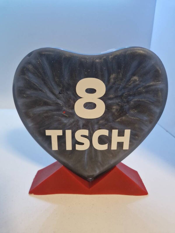 Miete Herz Aufsteller Tisch 8 Vollfarben