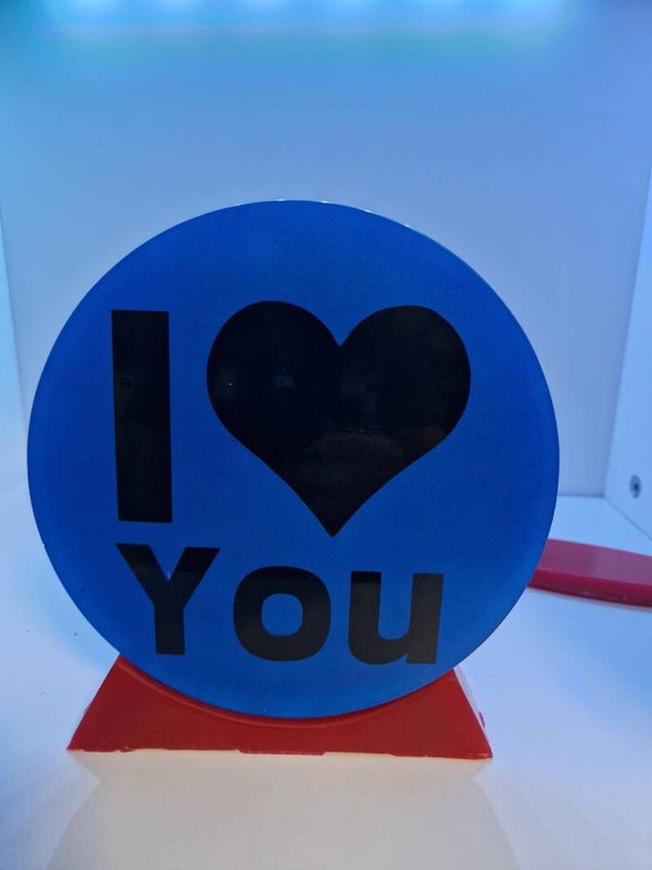 Rund Aufsteller Liebe  Variante 1 Transparent