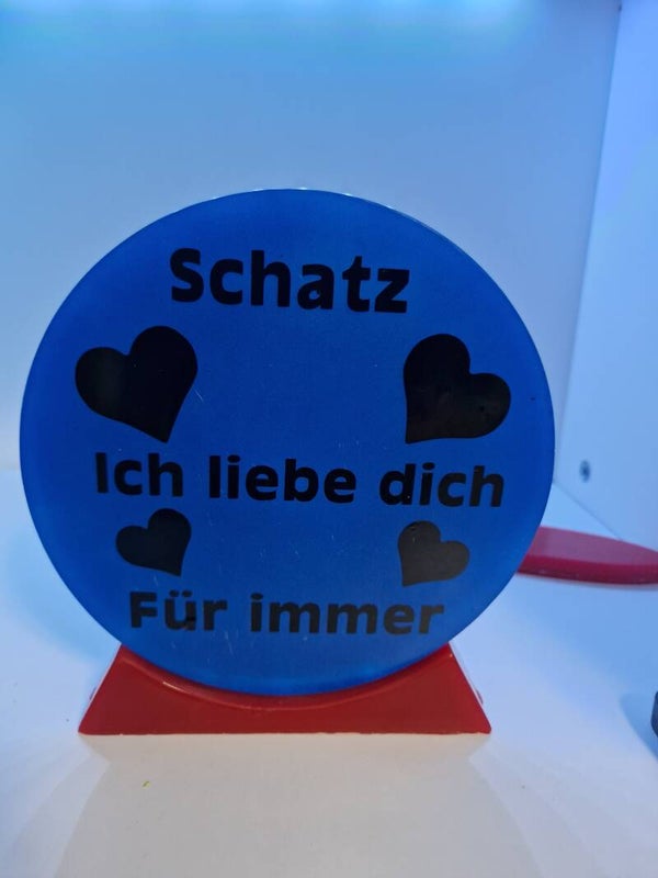 Rund Aufsteller Liebe  Variante 2 Transparent