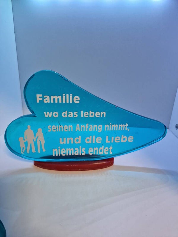 Liegendes Herz Aufsteller Variante 10 Vollfarben