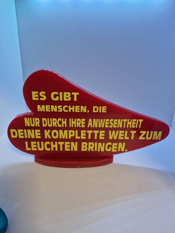 Liegendes Herz Aufsteller Variante 11 Vollfarben