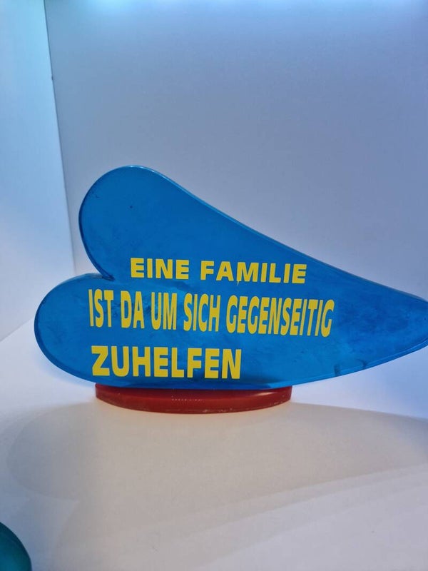 Liegendes Herz Aufsteller Variante 13  Metallic Farben