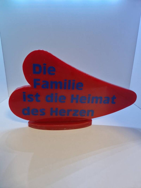 Liegendes Herz Aufsteller Variante 14 Vollfarben