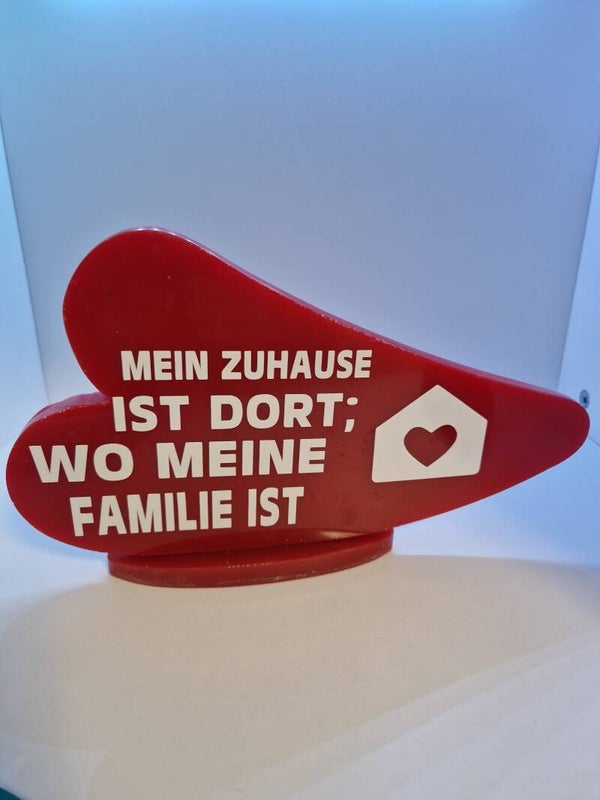 Liegendes Herz Aufsteller Variante 17 Metallic Farben