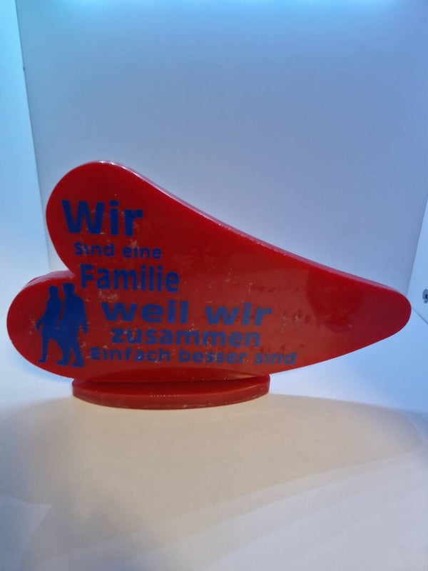 Liegendes Herz Aufsteller Variante 3 Vollfarben
