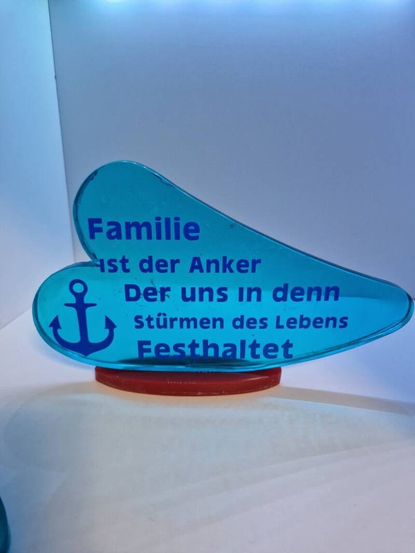 Liegendes Herz Aufsteller Variante 6 Metallic Farben