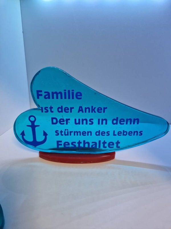 Liegendes Herz Aufsteller Variante  6 Vollfarben
