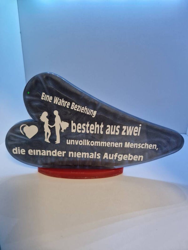 Liegendes Herz Aufsteller Variante 9 Vollfarben
