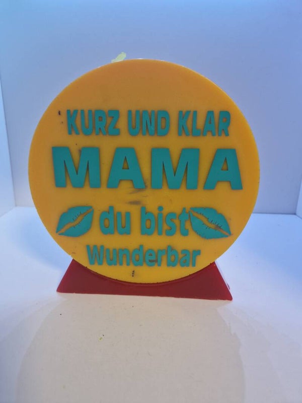 Rund Aufsteller Mama Variante 4 Vollfarben