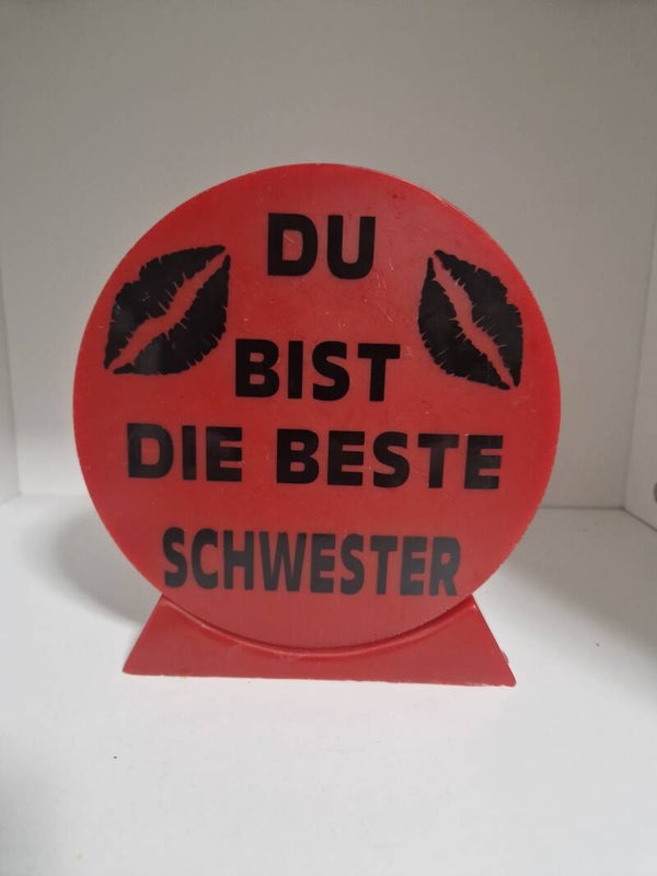 Rund Aufsteller Schwester Variante 3 Transparent