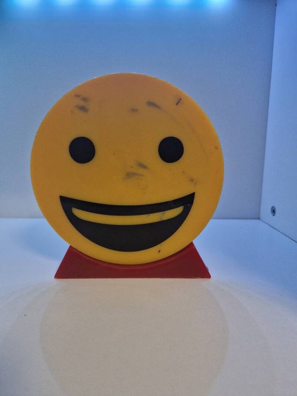 Rund Aufsteller Smiley Variante 1  Transparent