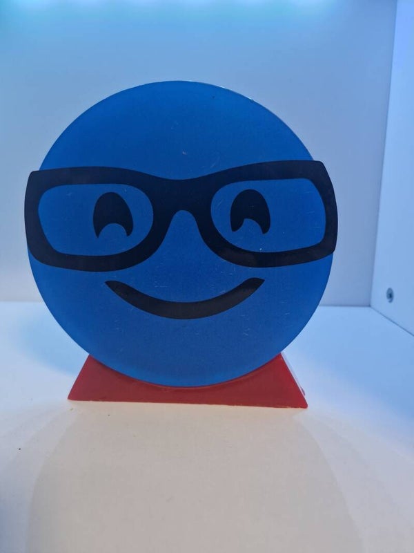 Rund Aufsteller Smiley Variante 13 Transparent
