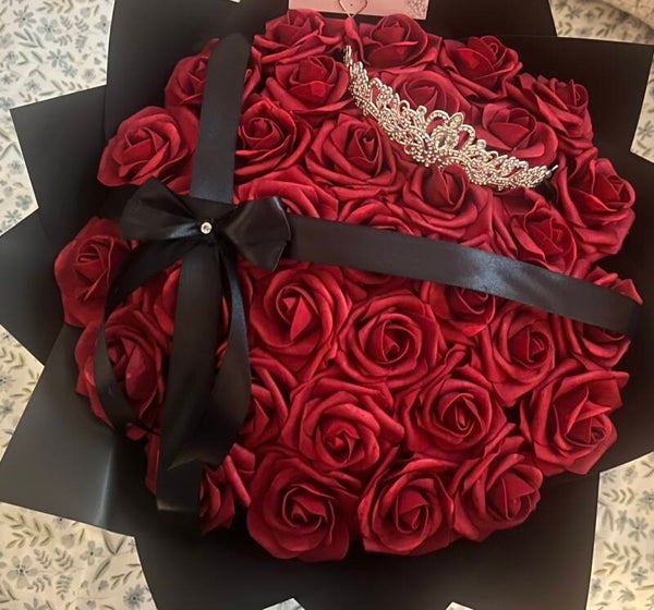 Tiara foam flower bouquet