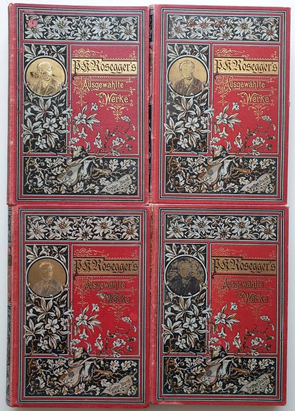 P. K. Rosegger Ausgewählte Werke. 6 Bände mit zahlreichen Illustrationen.