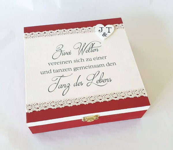 Holz Geschenkbox - Zwei Welten