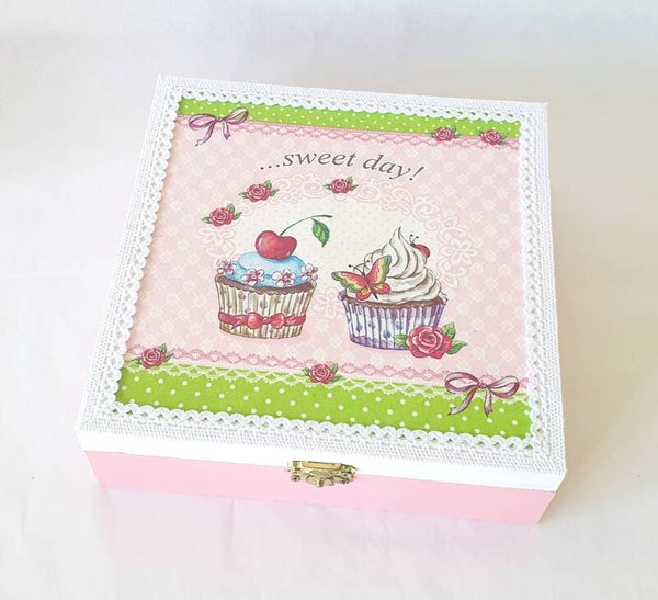 Holz Geschenkbox - Sweet day