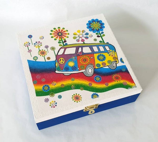 Holz Geschenkbox - VW Bus