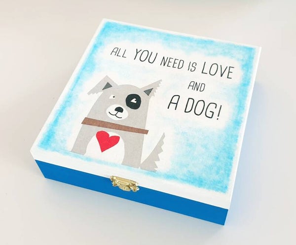 Holz Geschenkbox - A dog