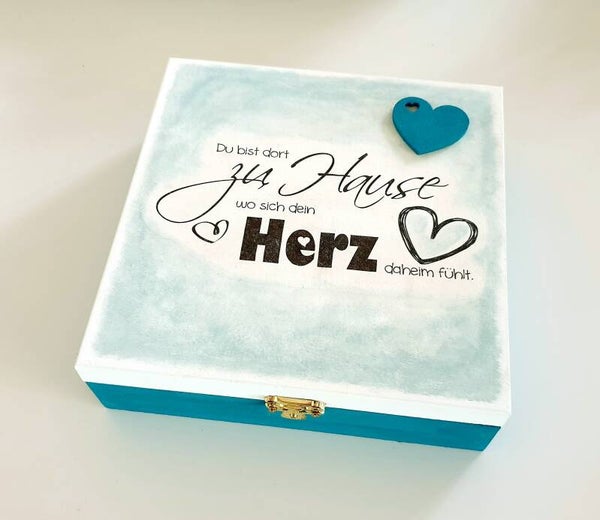 Holz Geschenkbox - zu Hause2