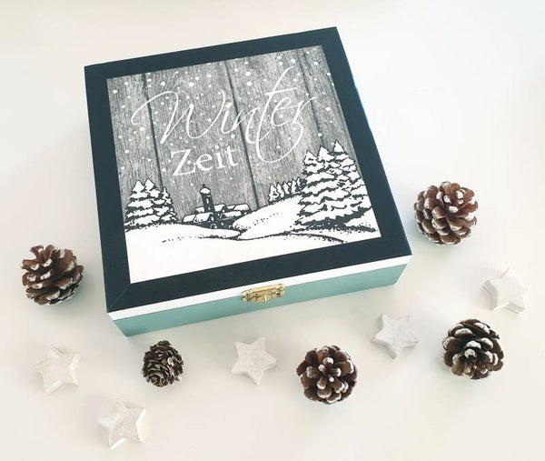 Holz Geschenkbox - Winterzeit1