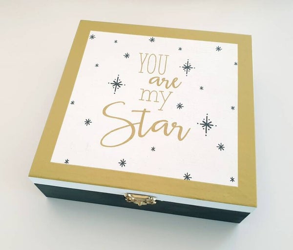 Holz Geschenkbox - you are my star