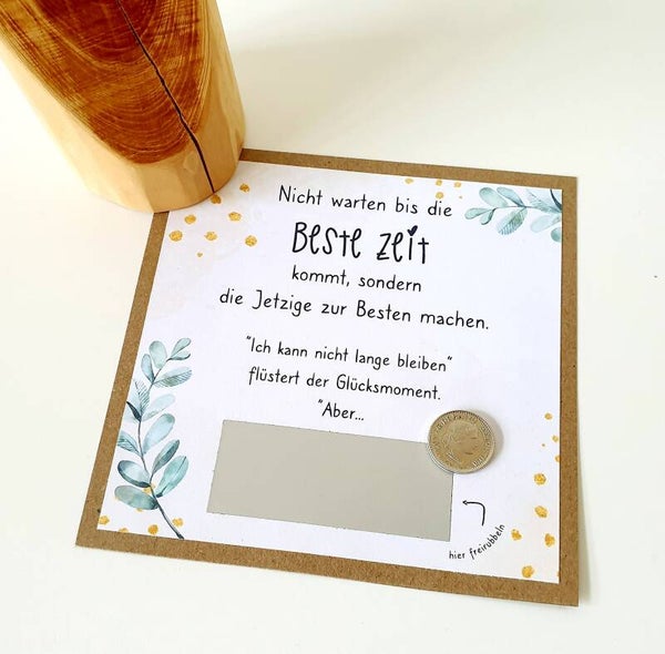 Botschafts Rubbelkarte Freundschaft BESTE ZEIT