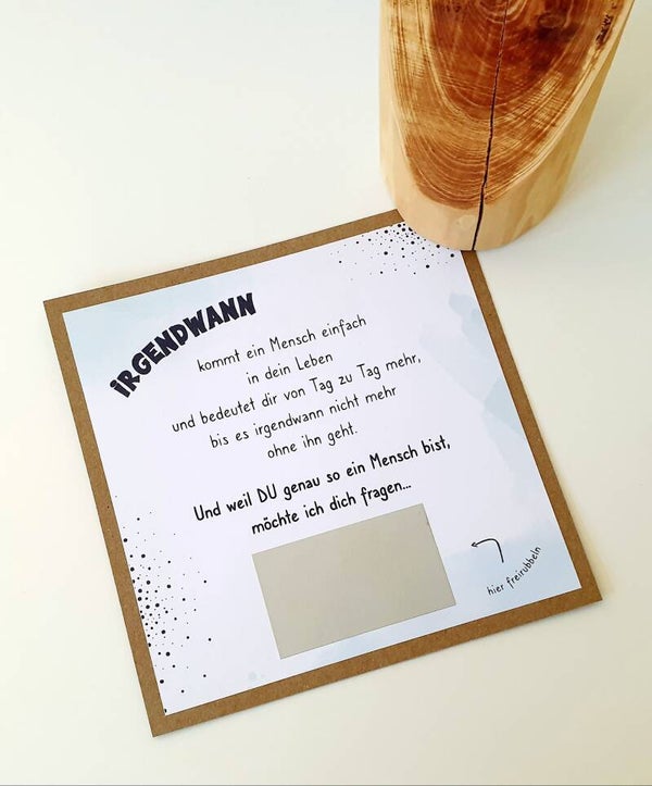 Botschafts Rubbelkarte GÖTTI FRAGE Irgendwann