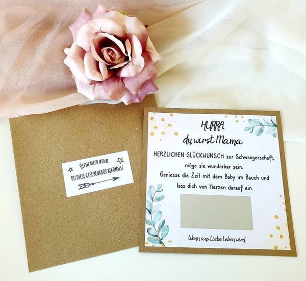 ÖFFNE-MICH-WENN Geschenkbox für werdende Mamis