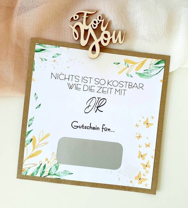 Gutschein Rubbelkarte Freundschaft NICHTS IST SO KOSTBAR