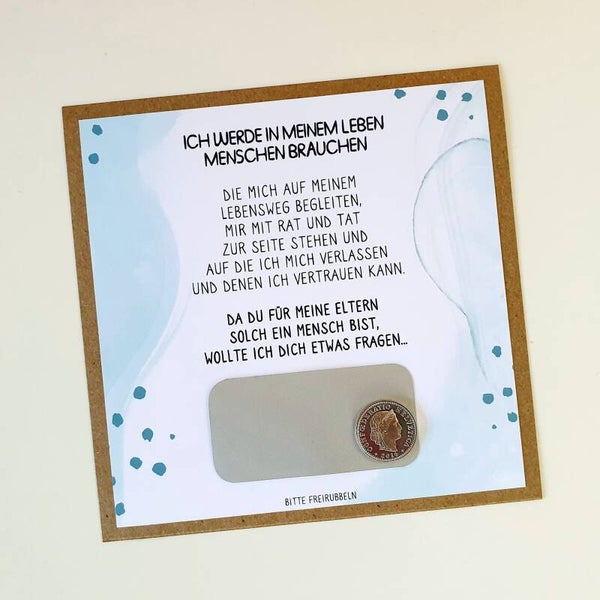 Botschafts Rubbelkarte GÖTTI FRAGE Lebensweg2