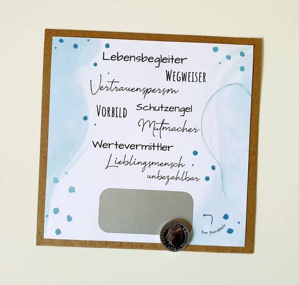 Botschafts Rubbelkarte Vatertag LIEBLINGSMENSCH