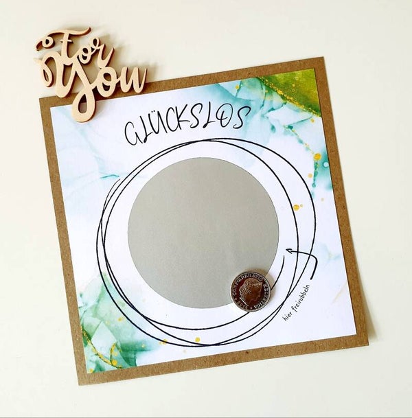 Botschafts Rubbelkarte GOTTI/GÖTTI FRAGE Glückslos1