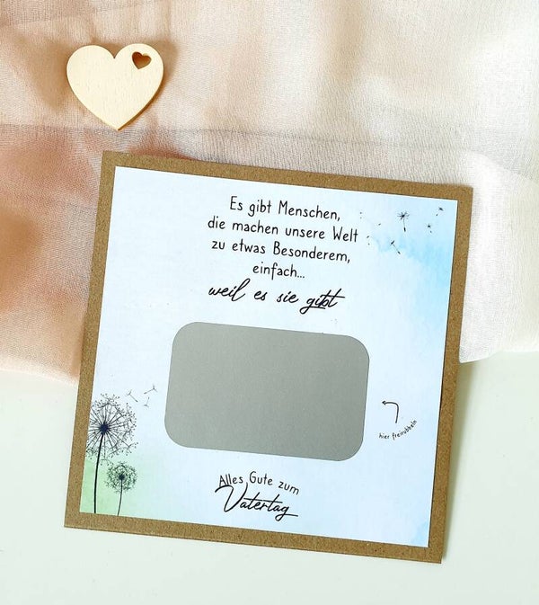 Botschafts Rubbelkarte Vatertag AUGENBLICKE