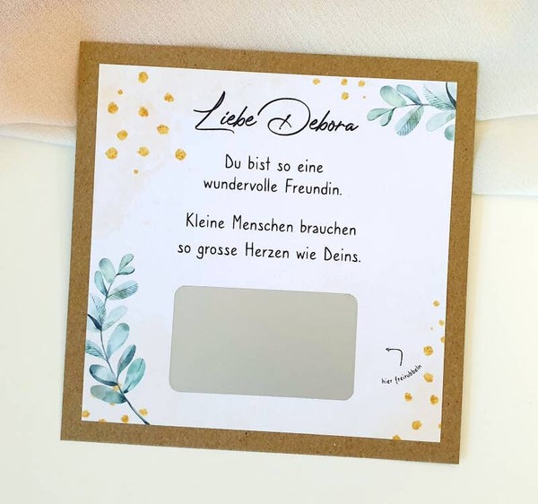 Botschafts Rubbelkarte GOTTI FRAGE wundervolle Freundin2