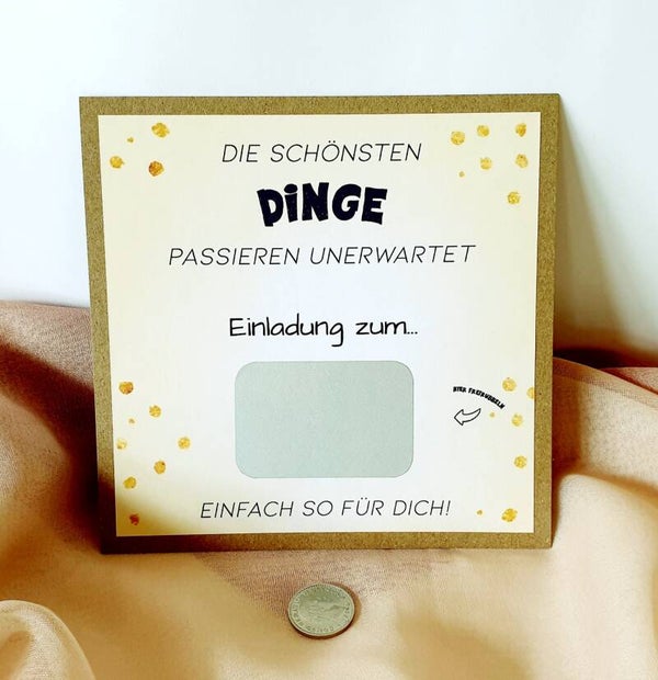 Einladungs Rubbelkarte EINFACH SO FÜR DICH