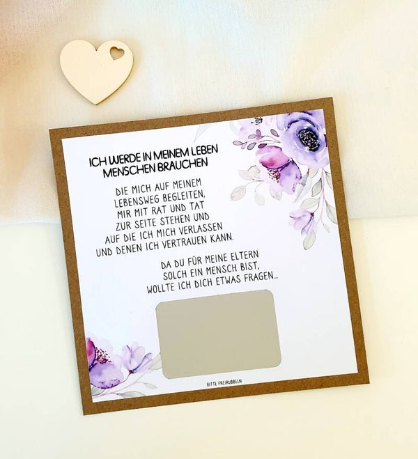 Botschafts Rubbelkarte GOTTI FRAGE Lebensweg1