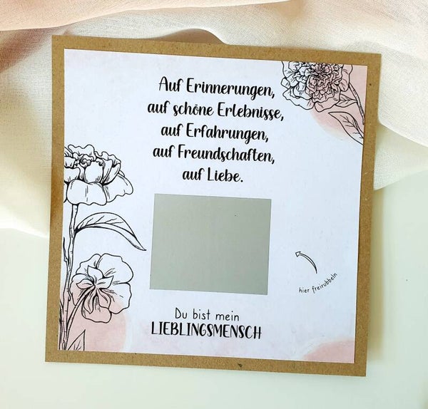 Botschafts Rubbelkarte Freundschaft AUF UNS