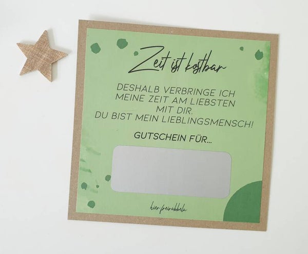 Gutschein Rubbelkarte Freundschaft ZEIT IST KOSTBAR
