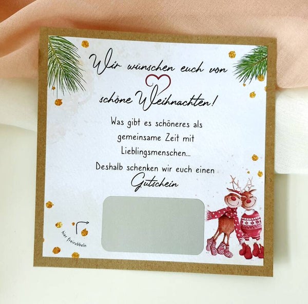 Gutschein Rubbelkarte Weihnachten LIEBLINGSMENSCHEN