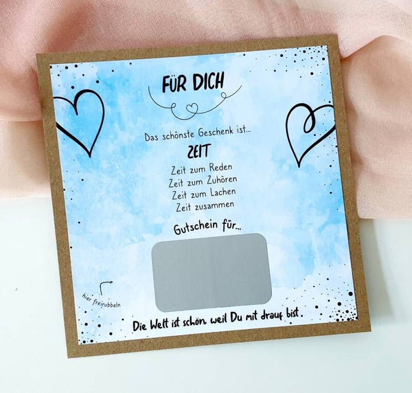 Gutschein Rubbelkarte Freundschaft FÜR DICH