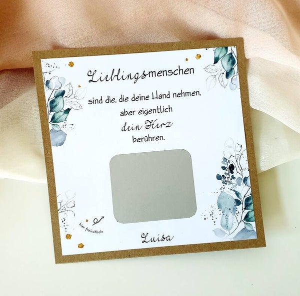 Botschafts Rubbelkarte Liebe HERZ