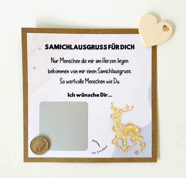 Botschafts Rubbelkarte Samichlaus WERTVOLLE MENSCHEN