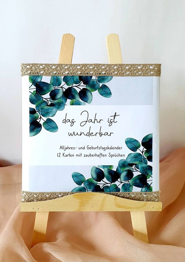 Alljahres- und Geburtstagskalender mit zauberhaften Sprüchen